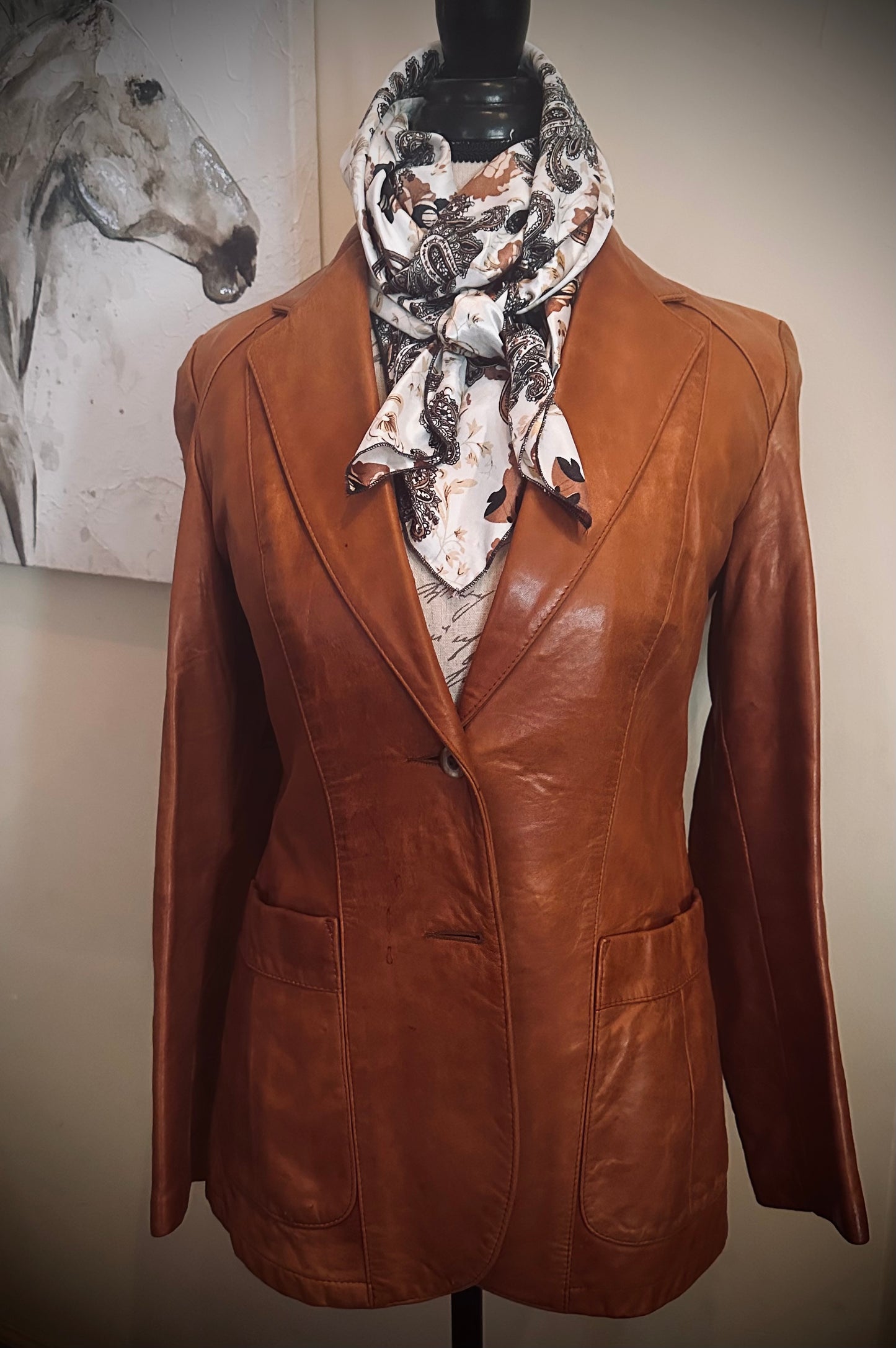 Leather blazer